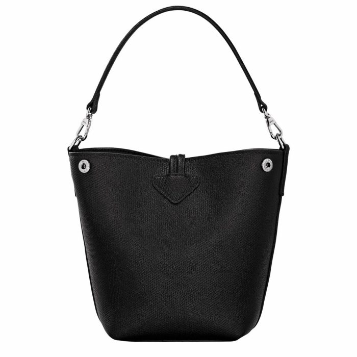 Black Le Roseau Xs Bucket Bag Black - Leather Longchamp Leather Bags Women
