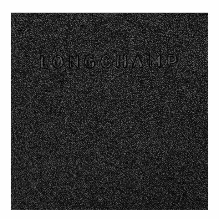Black Leather Wallets Women Longchamp 3D Wallet Black - Leather