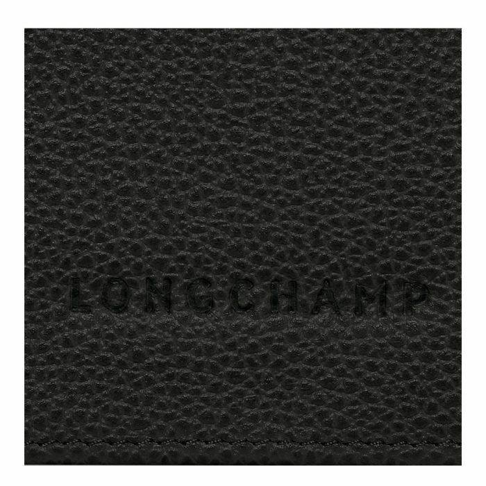 Black Longchamp Women Le Foulonné Continental Wallet Black - Leather Leather Wallets