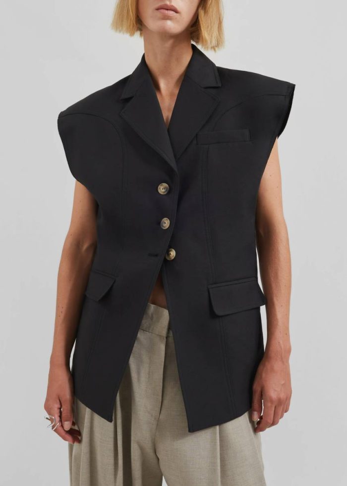 Black Outerwear Women The Frankie Shop Lucerne Vest - Black