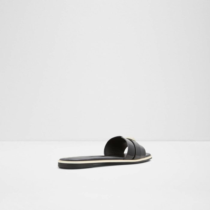 Black Sandals Women Aldo Darine Black Women's Flat Sandals