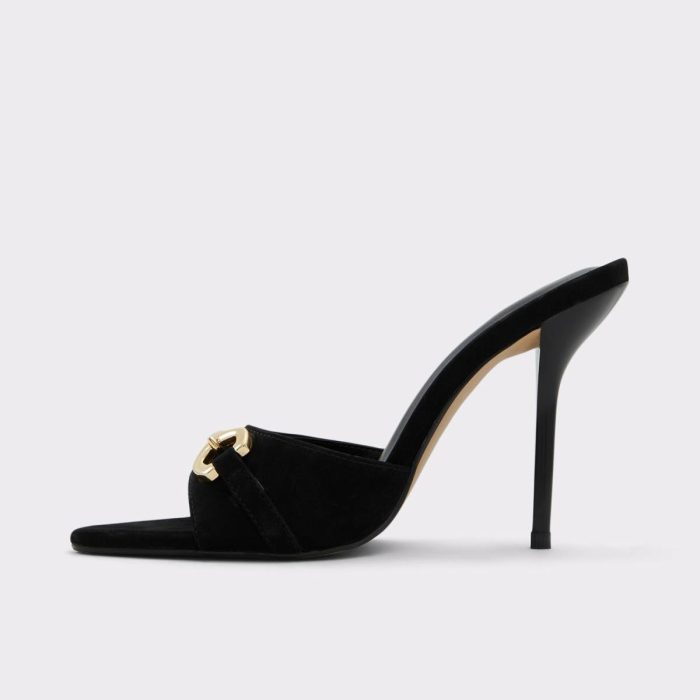 Black Sandals Women Aldo Edoassi Black Women's Heeled Mules