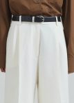 Black The Frankie Shop Belts Women Ora Leather Belt - Black/Silver