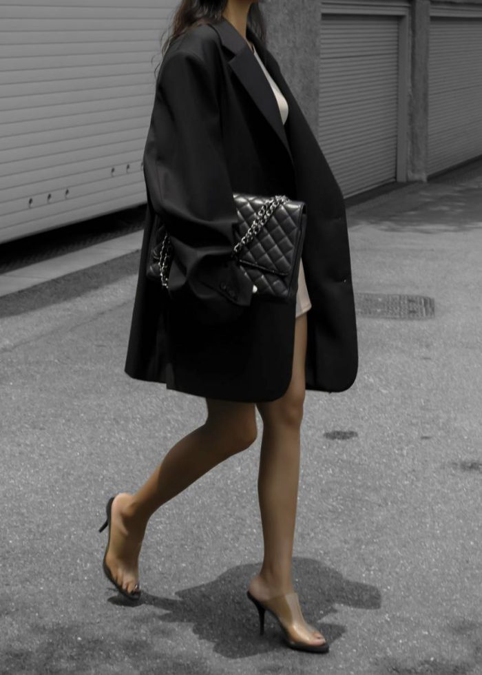 Black The Frankie Shop Women Outerwear Dee Maxi Oversized Blazer - Black