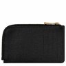 Black Women Cardholders & Coin Purses Longchamp Le Foulonné Card Holder Black - Leather