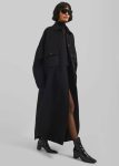 Black Women Outerwear Dallas Wool Overcoat - Black The Frankie Shop