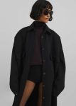 Black Women Outerwear Dallas Wool Overcoat - Black The Frankie Shop