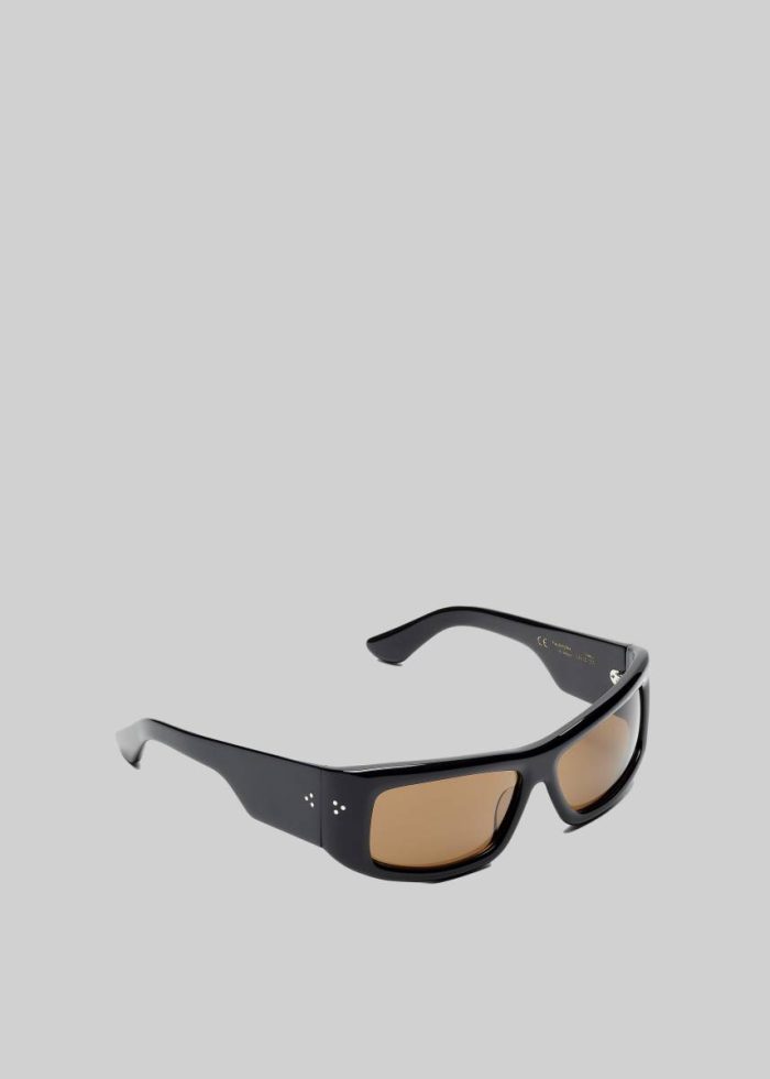 Black Women The Frankie Shop Sunglasses Port Tanger Hads Sunglasses - Black Acetate/Tobacco Lens