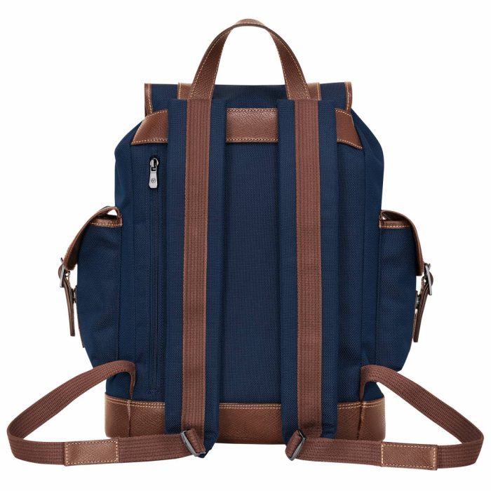 Blue Boxford Backpack Blue - Recycled Canvas Longchamp Backpacks Men