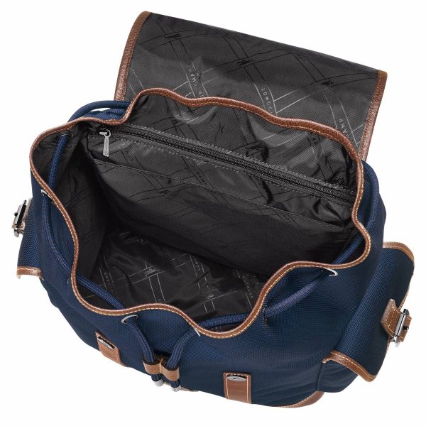Blue Boxford Backpack Blue - Recycled Canvas Longchamp Backpacks Men