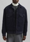Blue Dresden Quilted Corduroy Jacket - Navy Men Outerwear The Frankie Shop