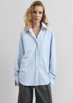 Blue Lanthe Striped Oversized Shirt - Light Blue The Frankie Shop Women Tops