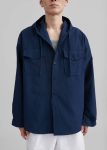 Blue Men Lars Hooded Jacket - Navy The Frankie Shop Outerwear