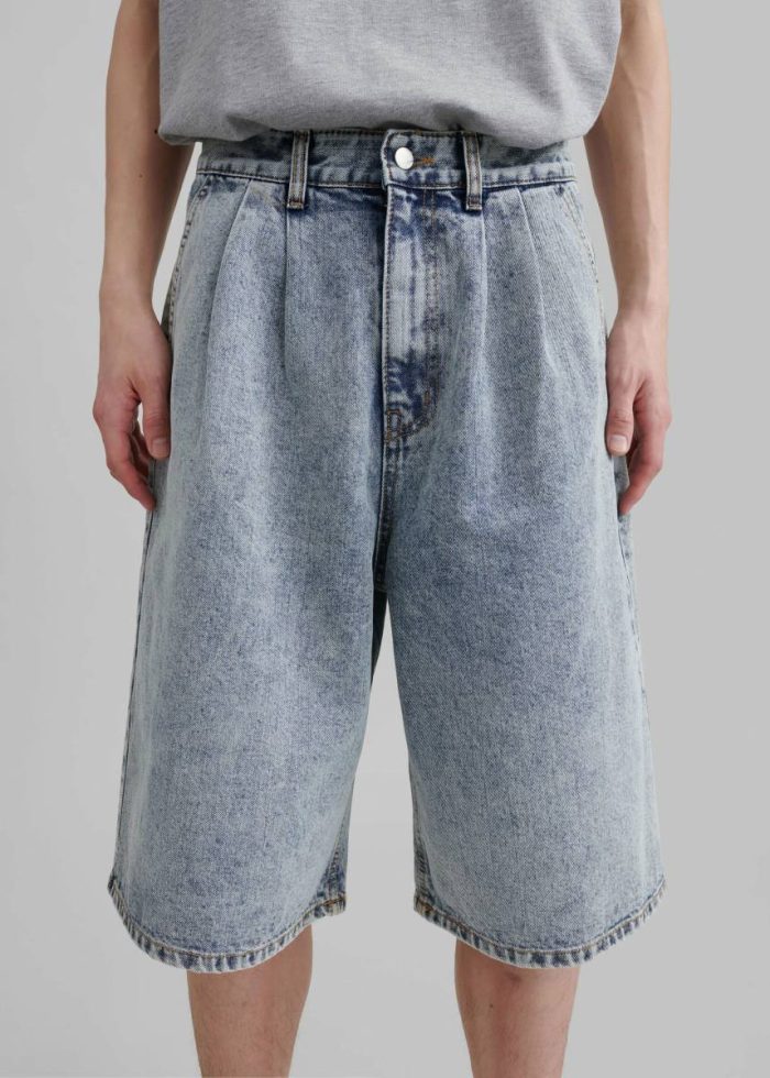 Blue The Frankie Shop Otto Denim Bermuda Shorts - Blue Men Bottoms