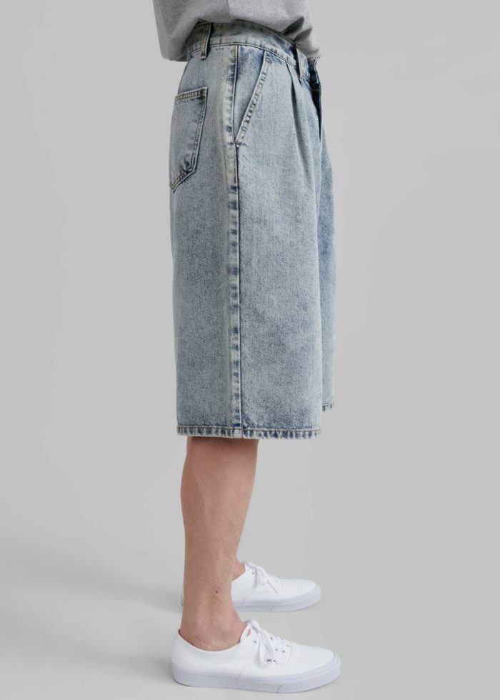 Blue The Frankie Shop Otto Denim Bermuda Shorts - Blue Men Bottoms