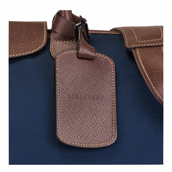 Blue Women Boxford L Travel Bag Blue - Recycled Canvas Travel Bags Longchamp