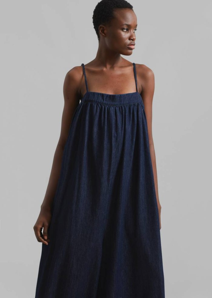 Blue Women The Frankie Shop Jumpsuits Maude Denim Jumpsuit - Raw Wash