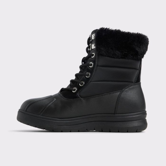 Boots Aldo Black Synthetic Mixed Material Chilly Black Synthetic Mixed Material Women's Winter Boots Women