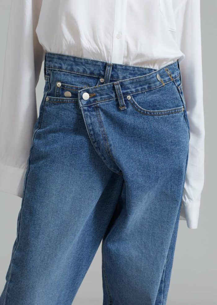 Bottoms Andrea Denim Pants - Medium Wash Women The Frankie Shop Blue