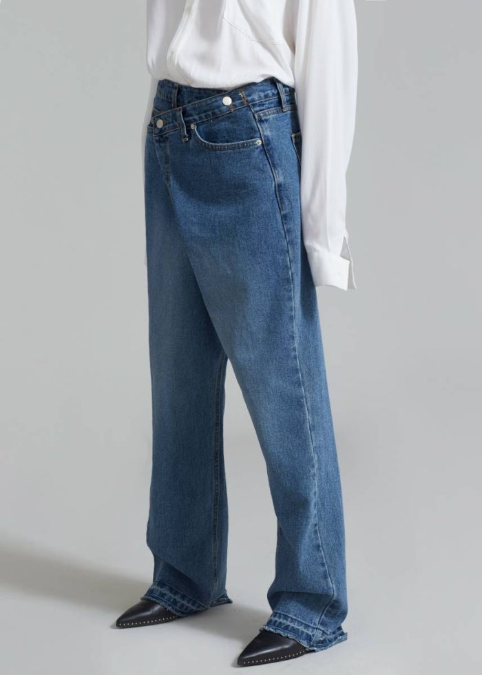 Bottoms Andrea Denim Pants - Medium Wash Women The Frankie Shop Blue