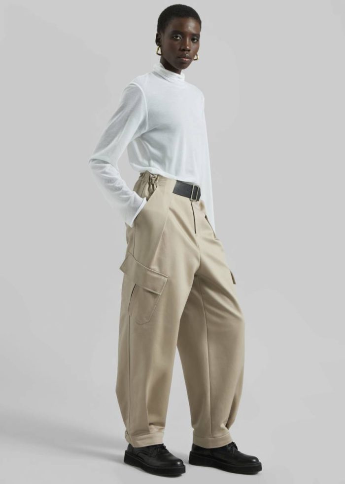 Bottoms Beige Women Haskel Cargo Pants - Beige The Frankie Shop