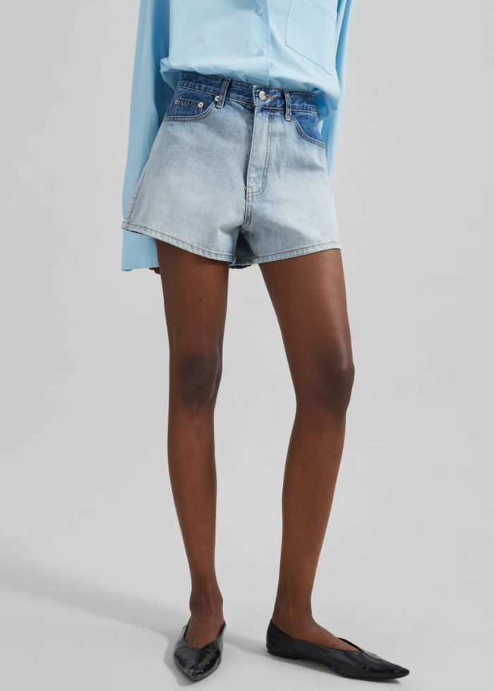 Bottoms Blue Melina Denim Shorts - Light Wash The Frankie Shop Women