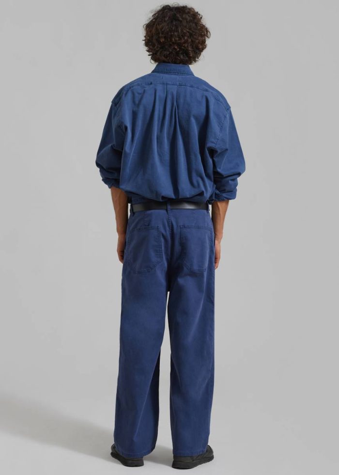 Bottoms Drew Pants - Blue Blue Men The Frankie Shop