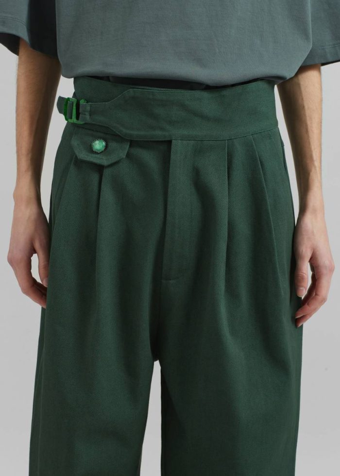 Bottoms Green Pieces Uniques Le Pantalon Gurka - Green Men The Frankie Shop