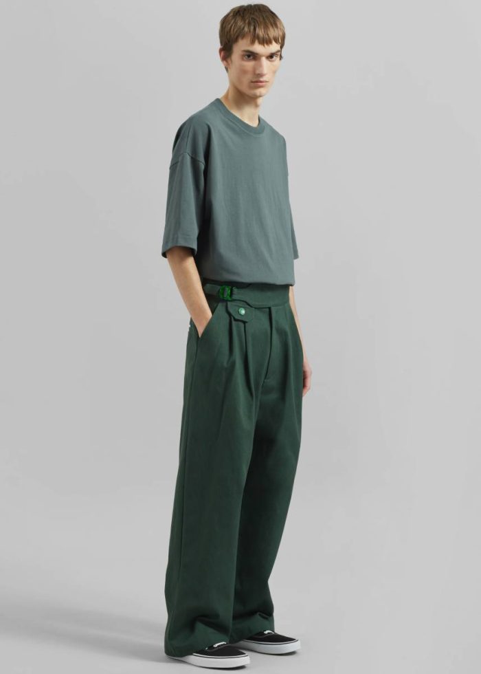Bottoms Green Pieces Uniques Le Pantalon Gurka - Green Men The Frankie Shop