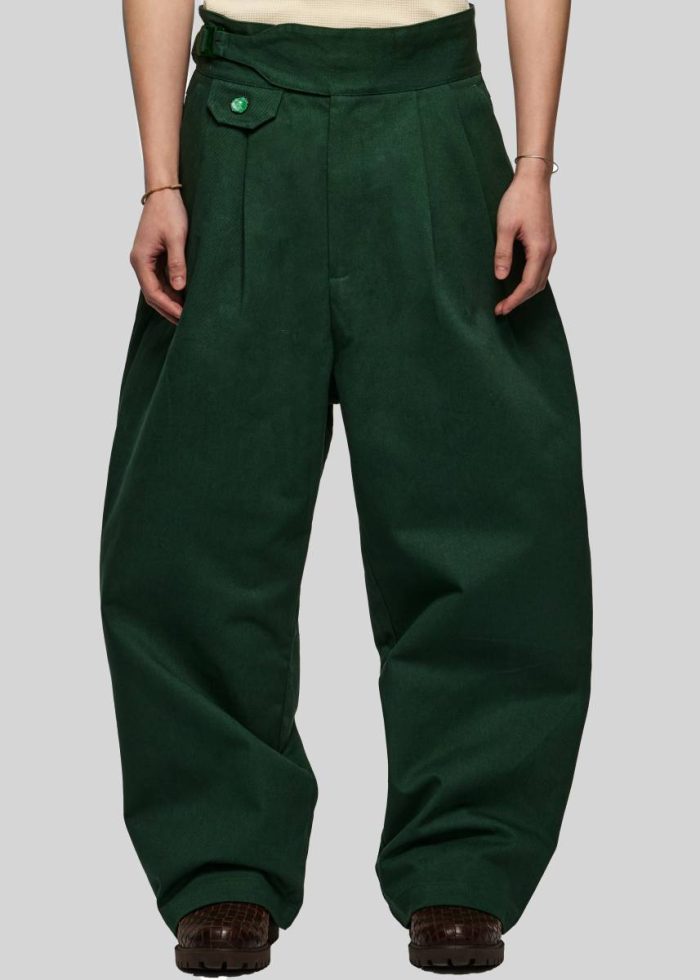 Bottoms Green Pieces Uniques Le Pantalon Gurka - Green Men The Frankie Shop