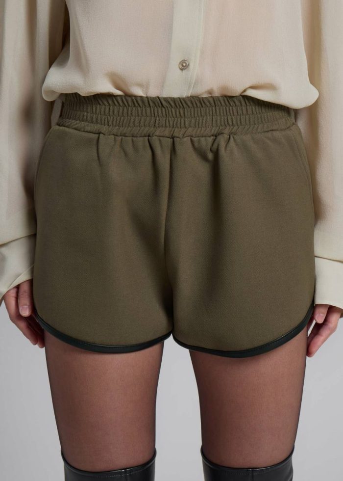 Bottoms Green The Frankie Shop Neri Mini Shorts - Khaki Women