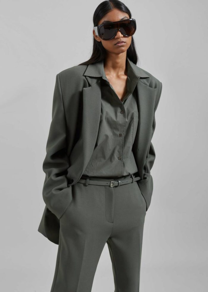 Bottoms Light Khaki Women Lyra Flared Pants - Light Khaki The Frankie Shop