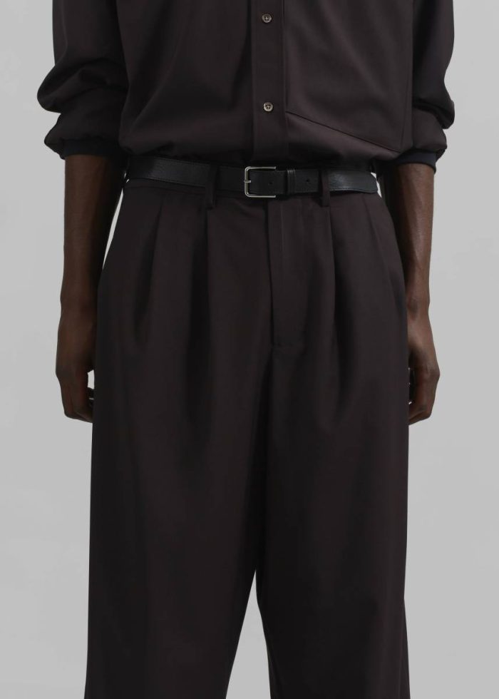 Bottoms The Frankie Shop Dalton Wool Blend Trousers - Brown Men Brown