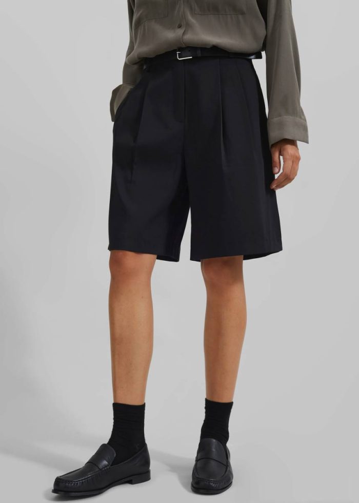 Bottoms The Frankie Shop Sava Bermuda Shorts - Black Black Women