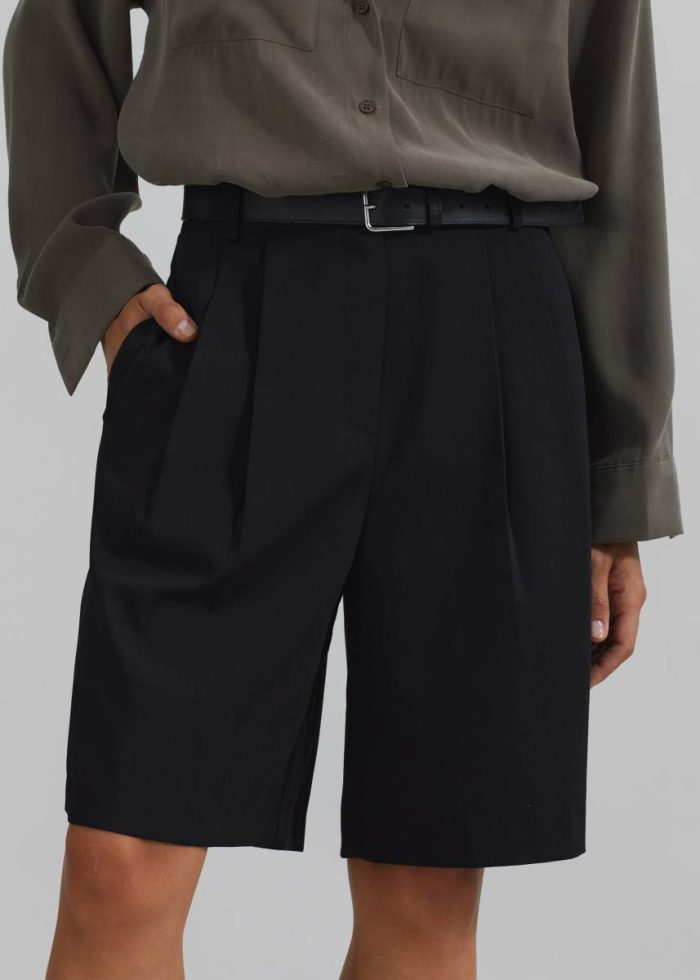 Bottoms The Frankie Shop Sava Bermuda Shorts - Black Black Women