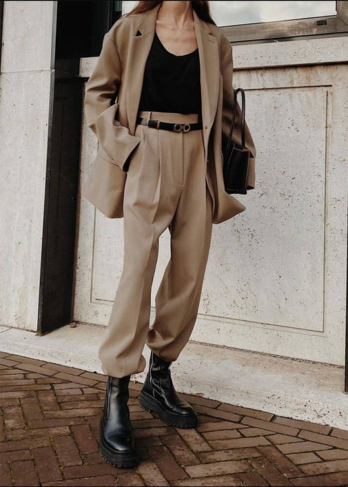 Bottoms Women Bea Suit Pants - Latte Brown The Frankie Shop