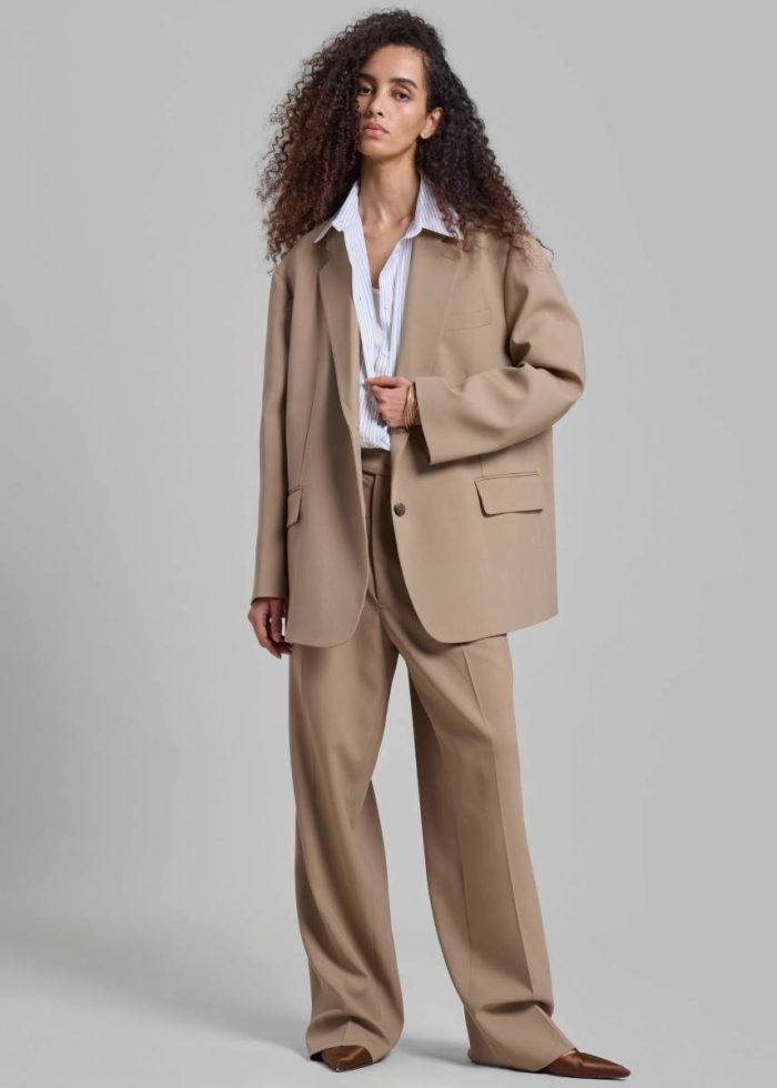 Bottoms Women Bea Suit Pants - Latte Brown The Frankie Shop