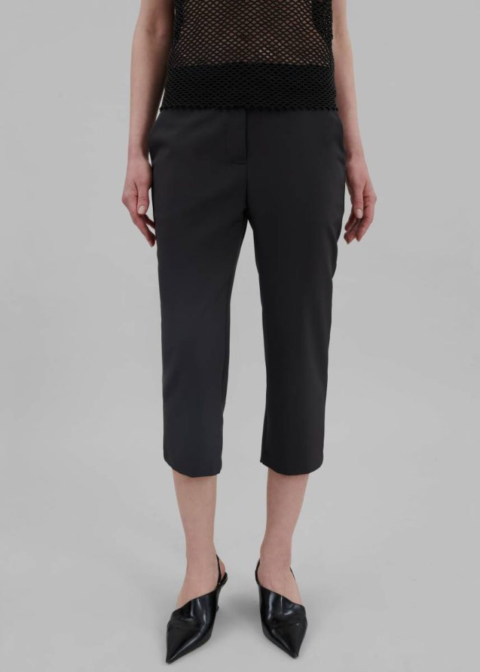 Bottoms Women The Frankie Shop Emersyn Capri Pants - Black Black