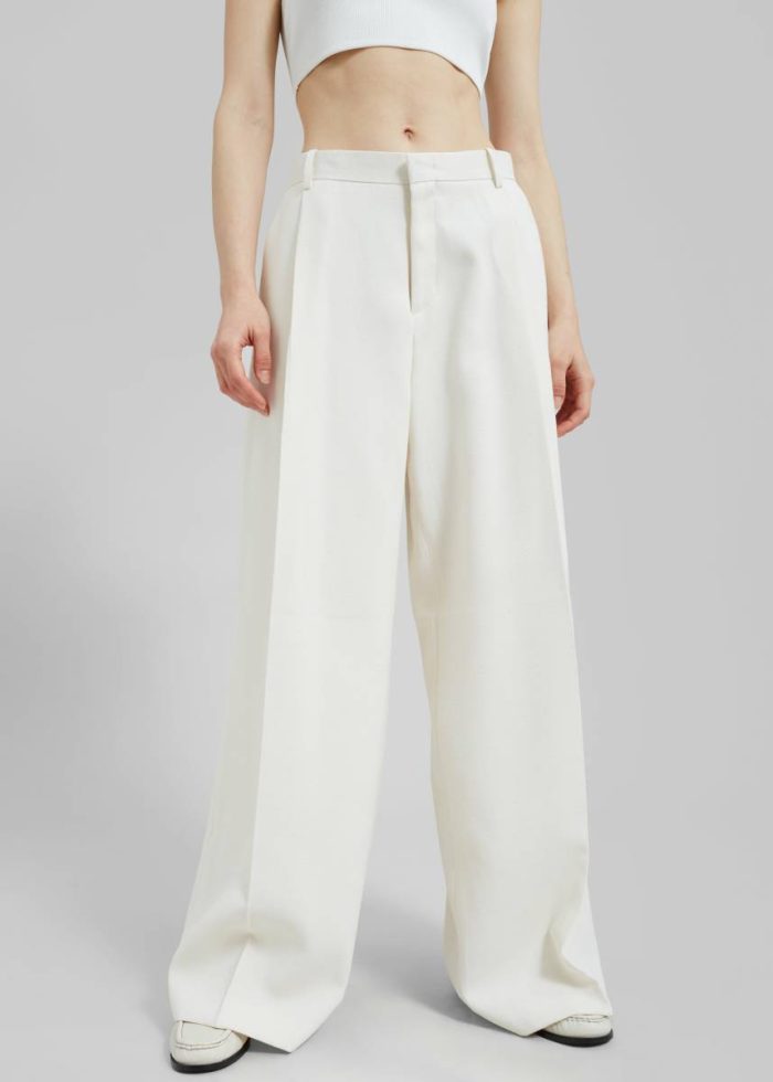 Bottoms Women White Indio Pants - Off White The Frankie Shop