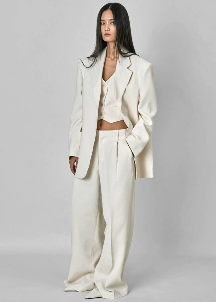 Bottoms Women White Indio Pants - Off White The Frankie Shop