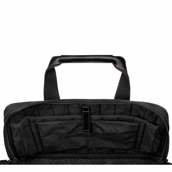 Boxford L Briefcase Black - Recycled Canvas Black Briefcase Longchamp Men