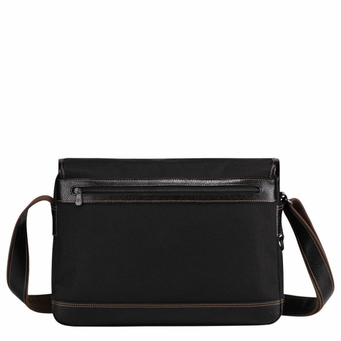 Boxford L Crossbody Bag Black - Recycled Canvas Black Longchamp Crossbody Bags Men
