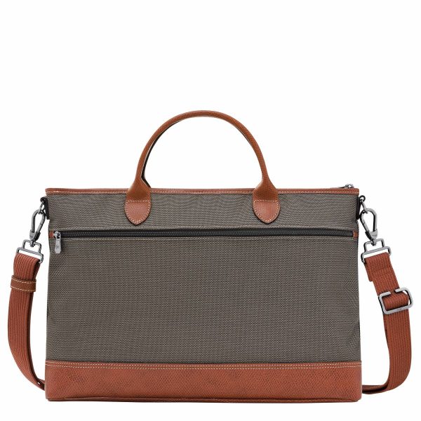 Briefcase Women Boxford S Briefcase Brown - Recycled Canvas Brown Longchamp
