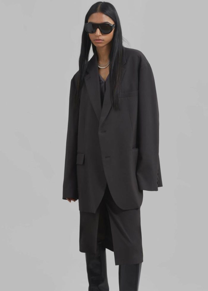 Brooklyn Blazer - Charcoal Outerwear The Frankie Shop Women Grey
