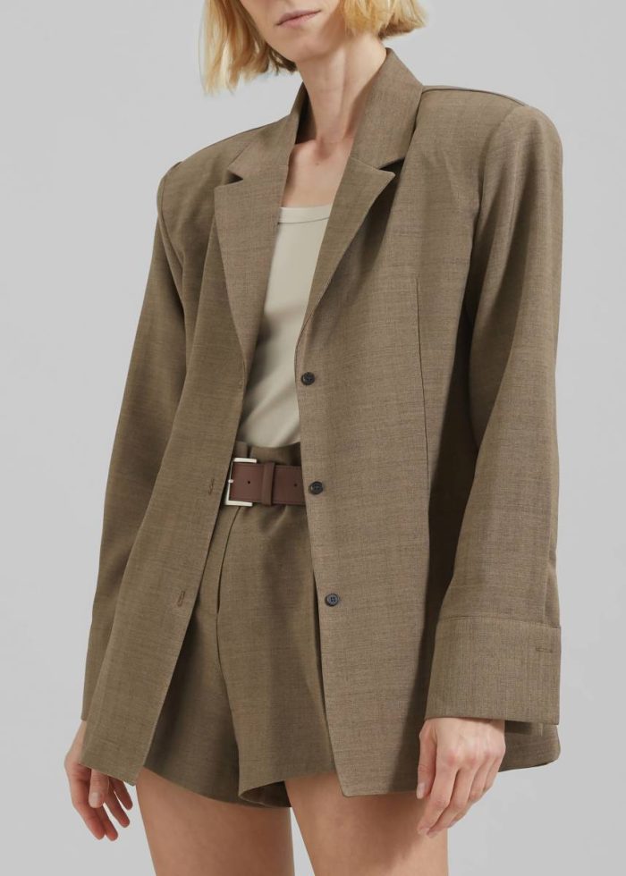 Brown Outerwear Women The Frankie Shop Chappell Padded Blazer - Brown