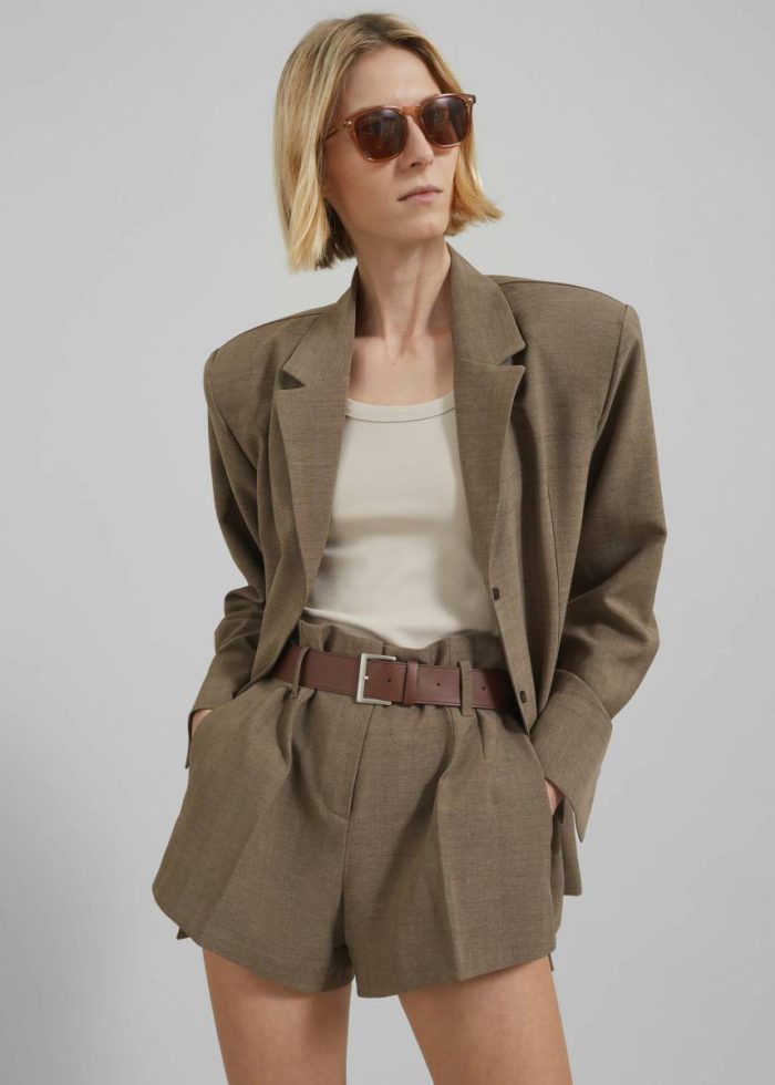 Brown Outerwear Women The Frankie Shop Chappell Padded Blazer - Brown