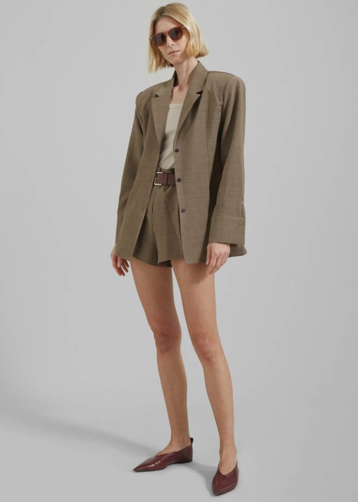 Brown Outerwear Women The Frankie Shop Chappell Padded Blazer - Brown