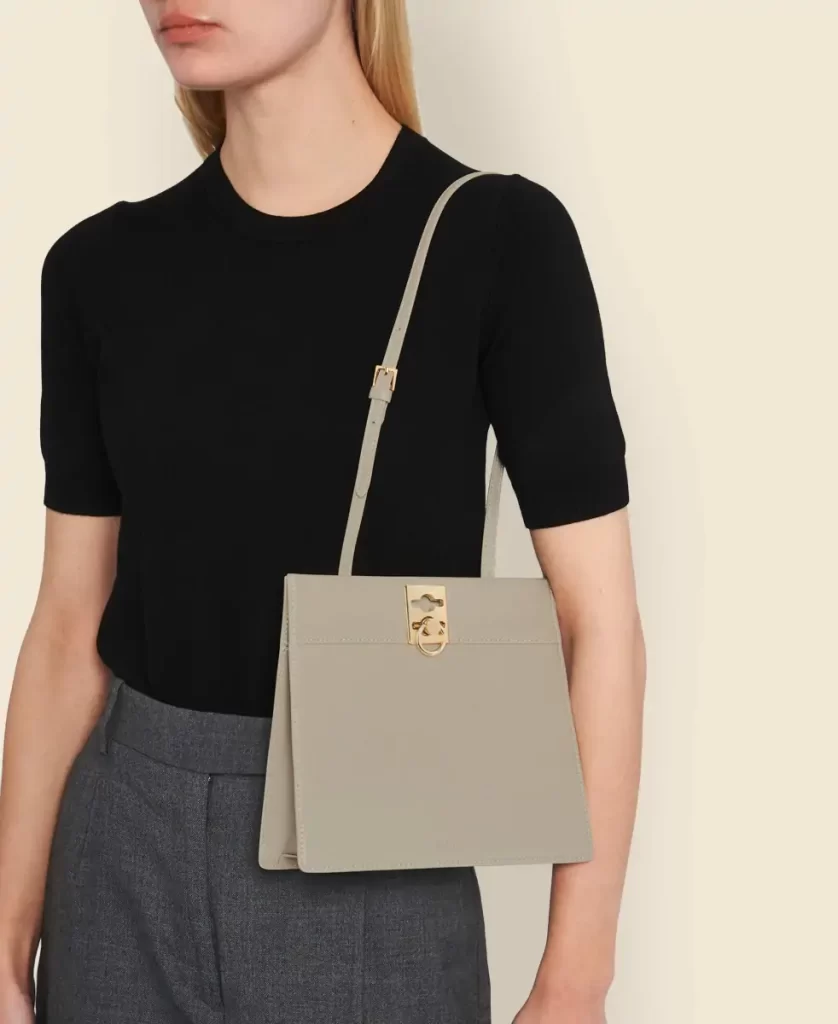 Cafune Women Shoulder Bag Stance Clasp - Taupe