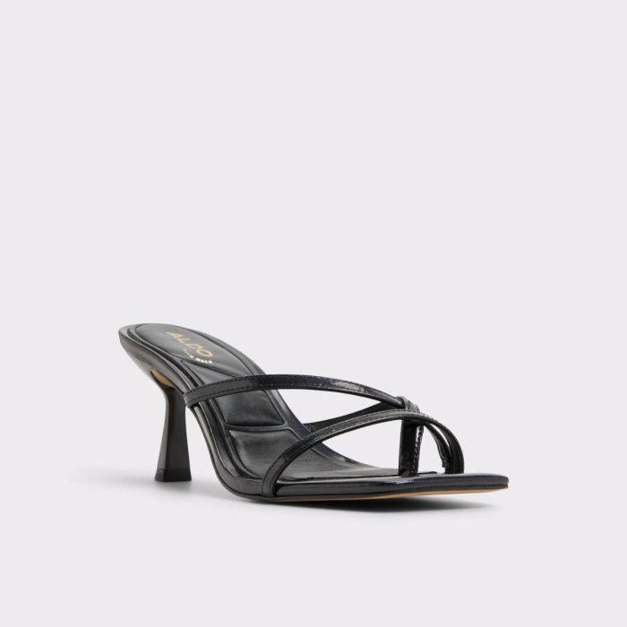 Calypsa Black Women's Animal Print Women Heels Black Aldo