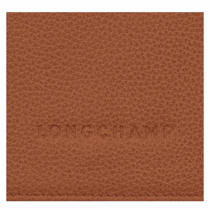 Caramel Longchamp Leather Wallets Women Le Foulonné Wallet Caramel - Leather